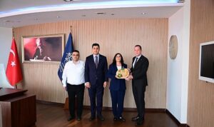 Başkan Çerçioğlu’na Aydın Sanayi Odası, Ege Kuru Meyve ve Mamulleri İhracatçıları Birliği ve Nazilli Ticaret Borsası’ndan Ziyaret