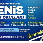 Büyükşehir’in ücretsiz tenis eğitimlerinde yeni dönem başlıyor