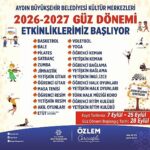 Aydın Büyükşehir Belediyesi Güz Dönemi Etkinlikleri Başlıyor
