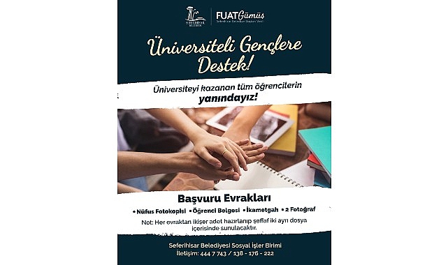 Seferihisar Belediyesi’nden üniversiteli gençlere destek